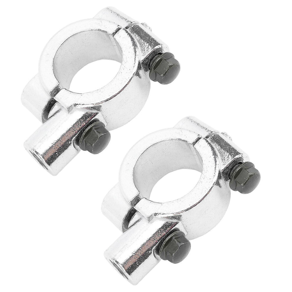 2 Pcs Motorcycle Handlebar Mirror Mount Rearview Mirror 22Mm Thread Holder Clamp Adaptor For Motorcycles Atv Scooter M10 Yemaa Silver 6935159152970