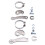 2 Sets Bicycle Torsion Arm Kit M14 Steel Secure 6