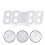 3d led digital alarm clock with usb charging for home office white 3