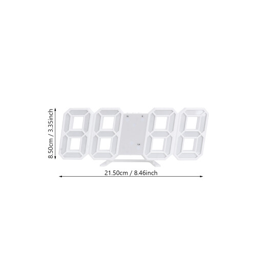 3d led digital alarm clock with usb charging for home office white 1
