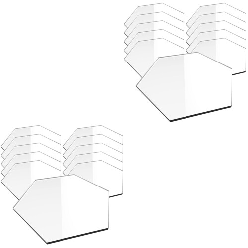 40 Pcs Blank Acrylic Hexagon Table Number Board 2