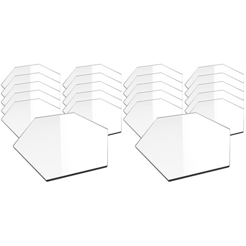 40 Pcs Blank Acrylic Hexagon Table Number Board 1