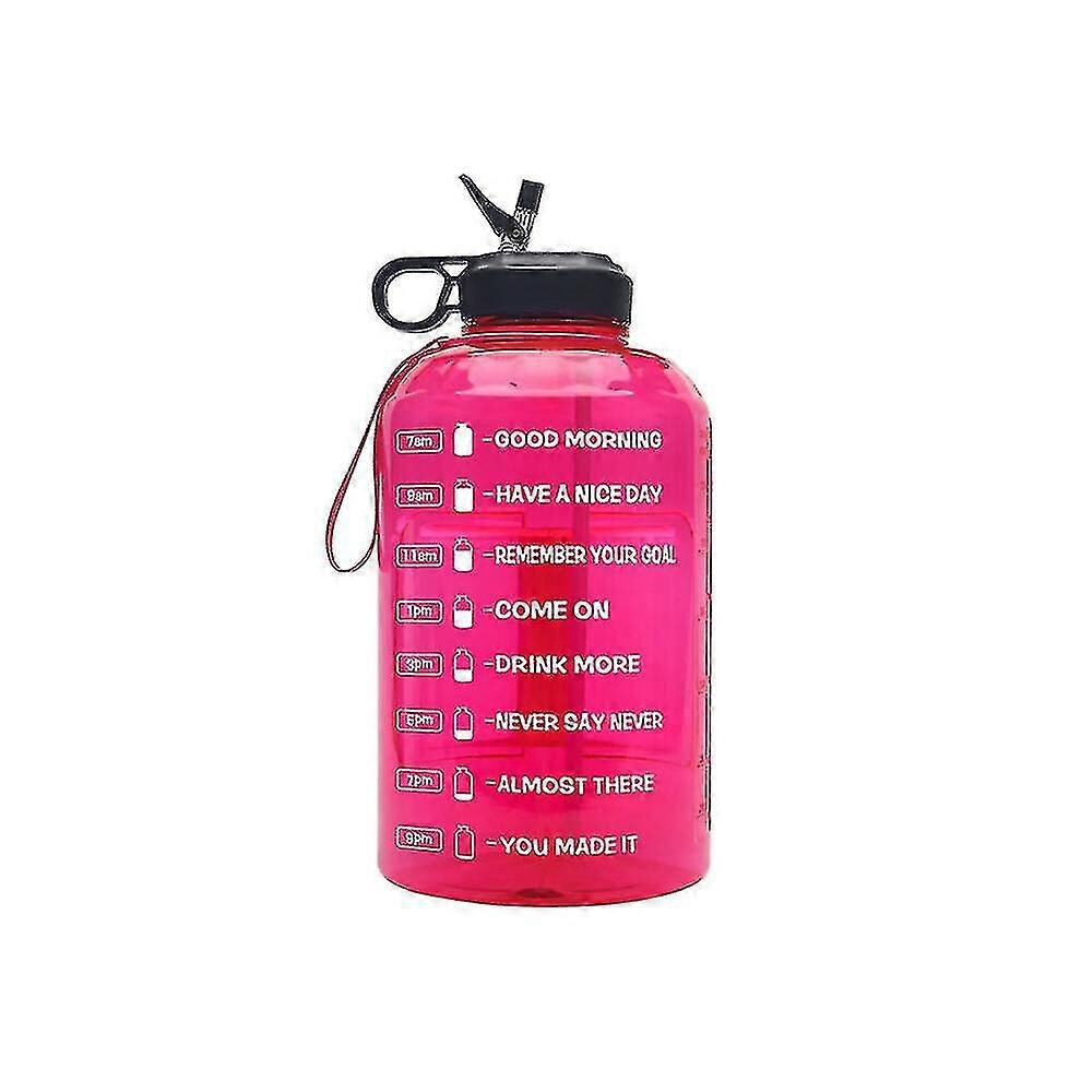 (Red) Large 3.78L Water Bottle with Motivational Time Marker and Reminder-image-OPC-PKGXS25-NEW