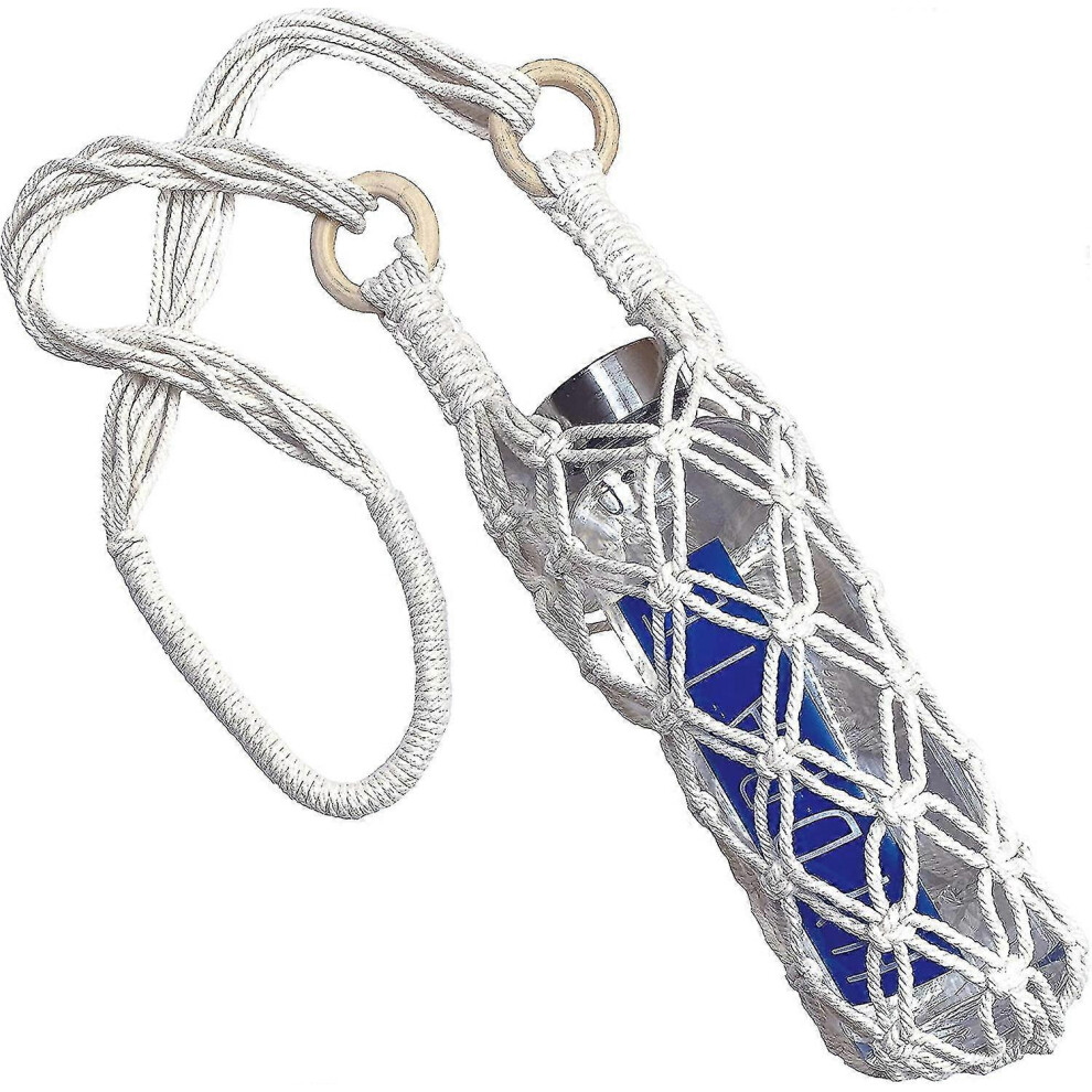 Macrame cotton bottle holder for hiking, cycling and fitness