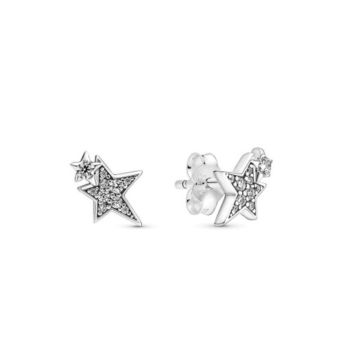 Brand Sparkling Asymmetric Star Stud Earrings 290012C01