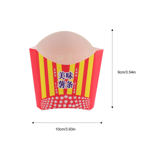 100 papierchips-box, einweg frittenhalter mit sternmuster 1