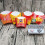 100 papierchips-box, einweg frittenhalter mit sternmuster 9