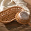 Small Rattan Basket Brown Bathroom Use 1pack 11