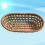 Small Rattan Basket Brown Bathroom Use 1pack 9