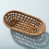 Small Rattan Basket Brown Bathroom Use 1pack 5
