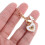 2 pezzi charm con cuore per tazza tumbler e 5