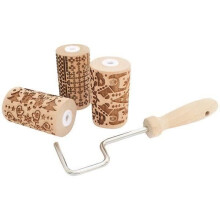 Mini rotoli intercambiabili - SCRAPCOOKING - Set di 3 - Legno - Motivo Natale