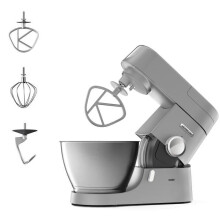 Robot pâtissier Chef - KENWOOD - KVC3100S - Bowl de Inox 4,6 L - Pétrin, batedor e batedeira incluídos - 1000 W - Prata
