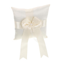 Elegant Wedding Ring Pillow Bowknot Decor Soft Cushion Holder For Ceremony Flower Basket Liner And Wedding Theme Design