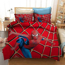 (220x240cm-A) Anime beddengoedset Cartoon dekbedovertrek kinderen 3D-print met kussensloop voor kinderen
