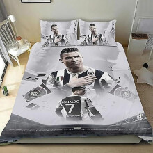 (160x220cm) Soccer Star Beddengoedset Soccer Star Dekbedovertrek 3 Stuks Beddengoedsets Lichtgewicht