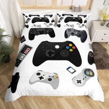 (King)Gamer Bettbezug-Sets Gaming-Bettwäsche-Sets Videospiel-Spiel Bettdecke mit Kissenbezug 3D-Charakter