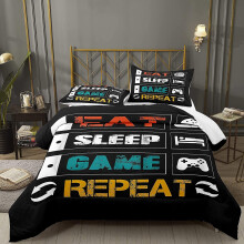 (King)Gamer Bettbezug-Sets Gaming-Bettwäsche-Sets Videospiel-Spiel Bettdecke mit Kissenbezug 3D-Charakter