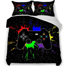 (Einzelbett) Gamer Bettbezug-Sets Gaming-Bettwäsche-Sets Videospiel-Spiel Bettdecke mit Kissenbezug