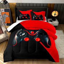 (Doppel)Gamer Bettbezug-Sets Gaming-Bettwäsche-Sets Videospiel-Spiel Bettdecke mit Kissenbezug 3D-Charakter
