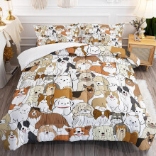 (220x230cm-a)Housse de couette pour chien, ensemble de literie enfant en microfibre, 1 housse de couette