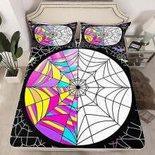 (220x260cm) Housse de couette chauve-souris Halloween, parure de lit gothique, housse de couette toile