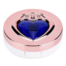 Travel Contact Lens Storage Case, Fashion Marble with Leak-Proof Solution Bottle