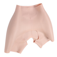 Silicone Butt Shaper Shorts M Skin Color Open Crotch Padded Breathable Control