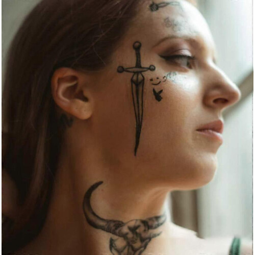 Temporary Facial Tattoos Inspired by Post Malone 2