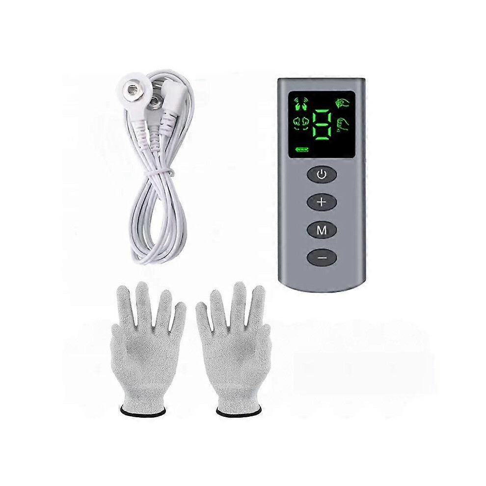 New TENS Massage Gloves Palm Massage Instrument EMS Pulse Portable Beauty Massage Physiotherapy Gloves