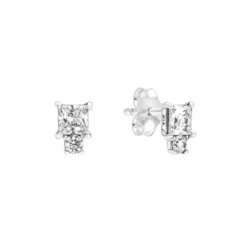 Brand Sparkling Round and Square Earrings 290036C01 2
