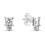 Brand Sparkling Round and Square Earrings 290036C01 1