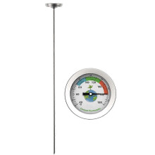 50 cm Stainless Steel Compost Soil Thermometer For Garden And Yard Temperature 4.4-82.2 C