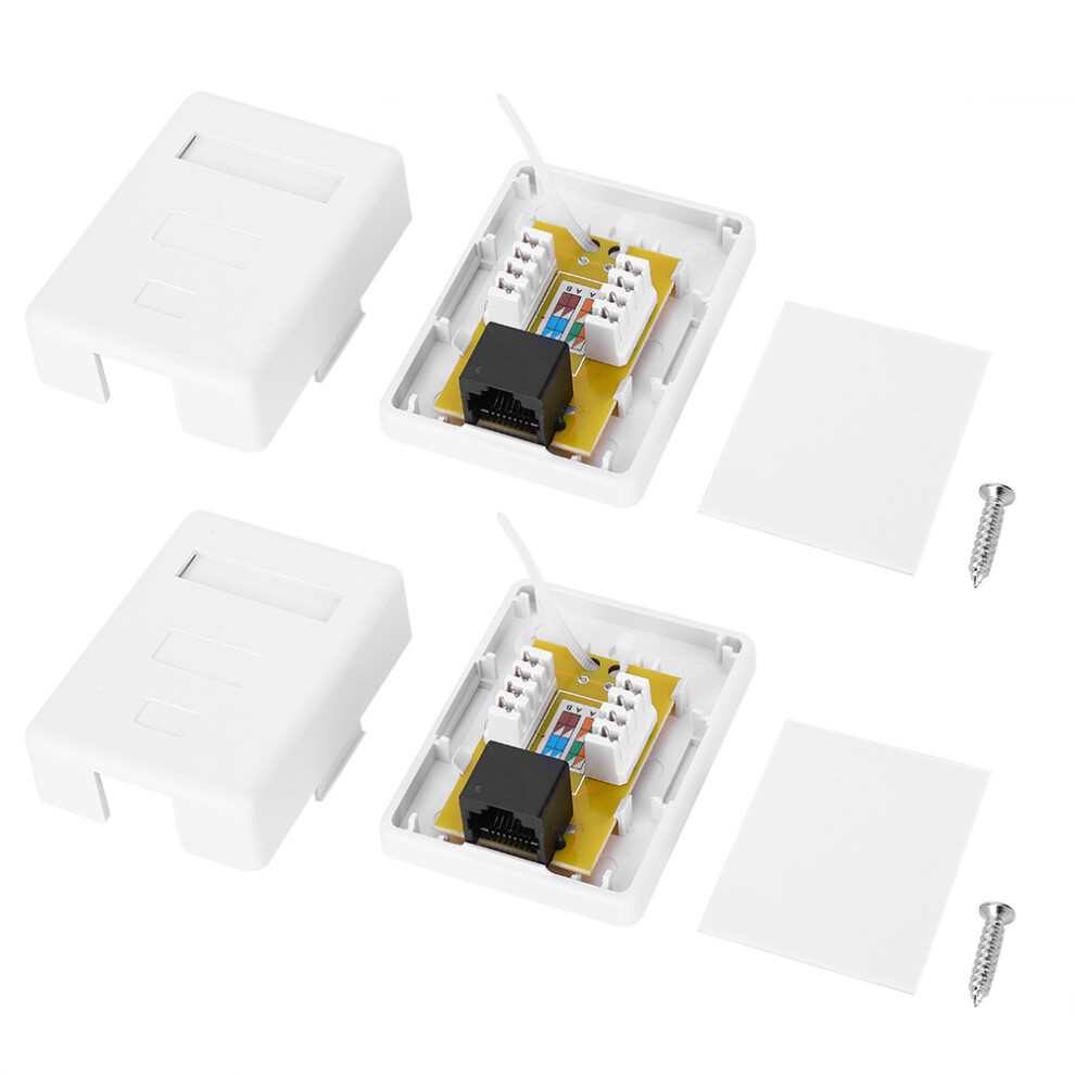 2pcs RJ45-8P8C CAT6 Single Port Networks Wiring