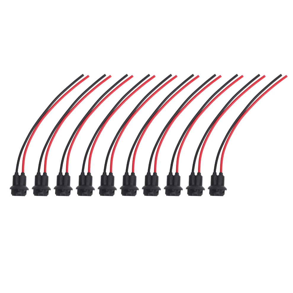 10Pcs T10 Led Bulbs Sockets Plug Wiring Harness 8320539337821