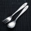 Lixada Lightweight Titanium Dinner Fork and Spoon 4