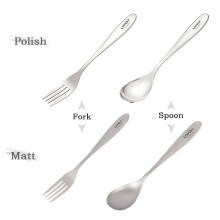 Lixada Lightweight Titanium Dinner Fork and Spoon