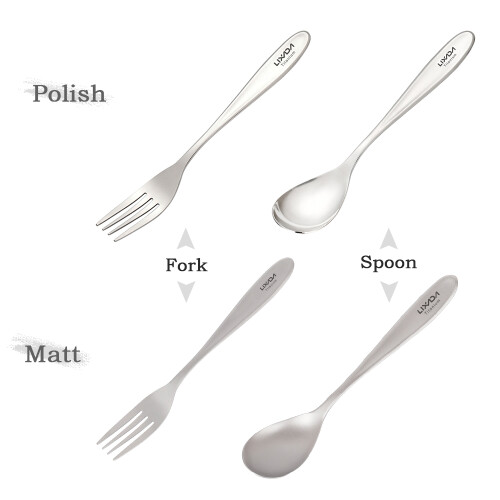 Lixada Lightweight Titanium Dinner Fork and Spoon