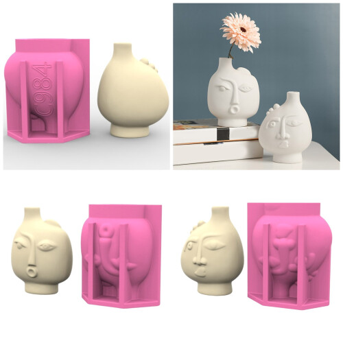 Easy Releasing Silicone Mold Planter Molds Flexible-Style 1 2