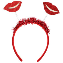 kopfschmuck mit roten lippen, haaraccessoire für , ideal