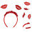 kopfschmuck mit roten lippen, haaraccessoire für , ideal 11