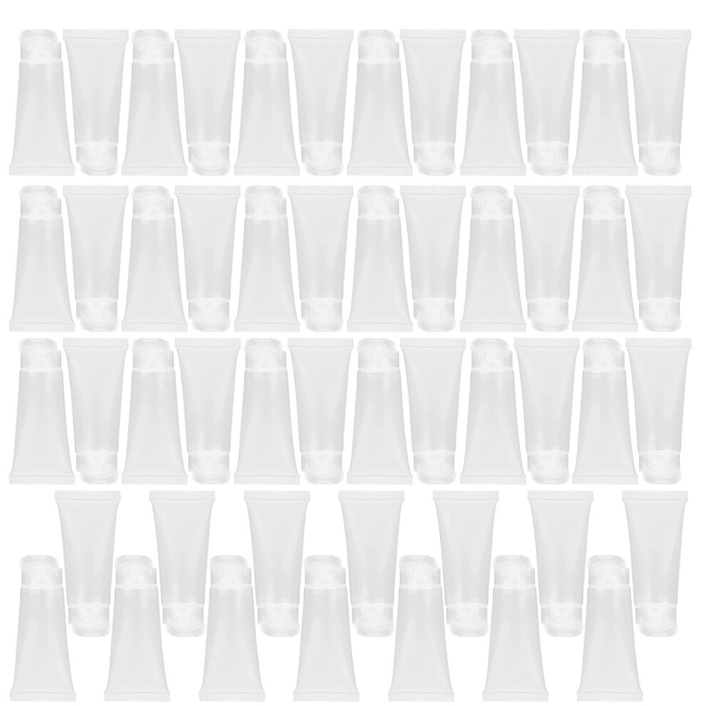50pcs 20ml Portable Plastic Squeeze Bottles for Shampoo Travel Toiletries