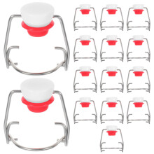 Stainless Steel Beer Bottle Caps Replacement 15 Pack Airtight Hinged Lids For Swing Top Bottles Milk Storage
