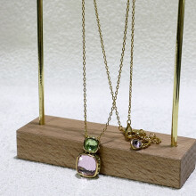(Necklace2) S Original 2025 Candy Earrings Necklace Bracelet Fine Jewelry Set Women Geometric Cube Candy Double-Sided Crystal Jewelry