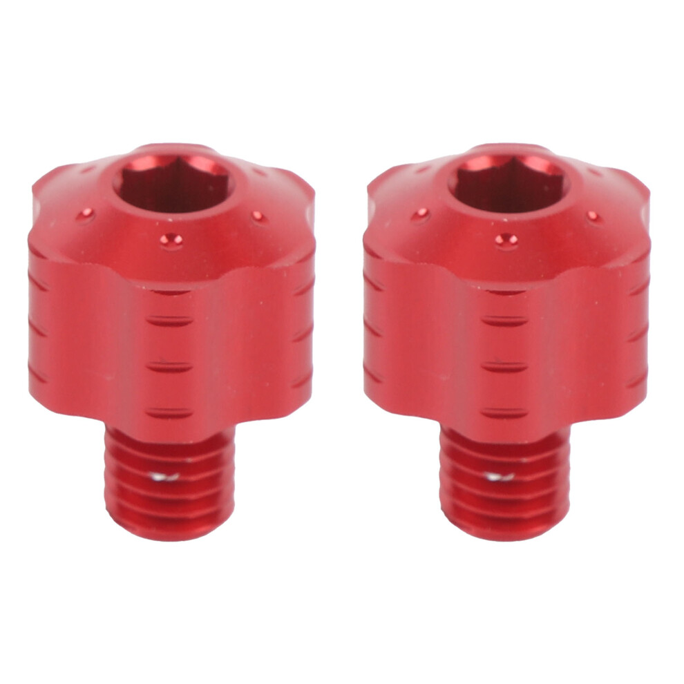 2Pcs 8Mm Motorcycle Mirror Hole Plugs Aluminium Red 8320539339245