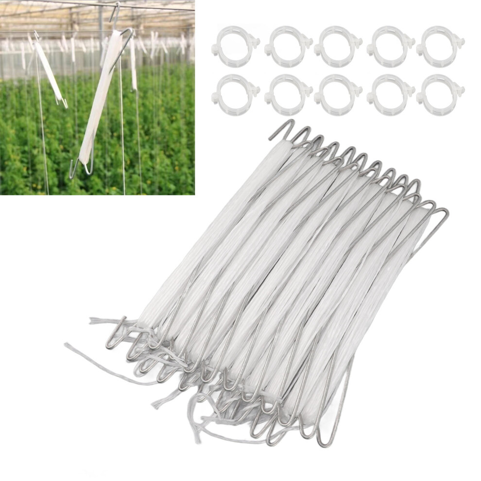 10PCS Stainless Steel Tomato Support Hooks with Twine Climbing Clips for Garden-image-OPC-PKGZ9RG-NEW