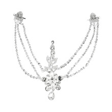 White Decorative Alloy Head Chain for Women Wedding and Prom