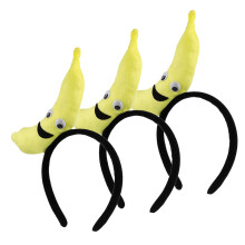 12 gelbe bananen-haarreifen tropische party für