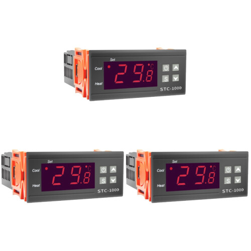 3 Pcs Digital Temperature Controller Thermostat for Aquarium Incubator 1