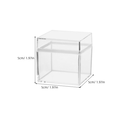24Pcs Transparent Square Candy Packaging Boxes with Dustproof Lid 1